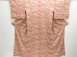 大正ロマン　家屋に樹木模様着物